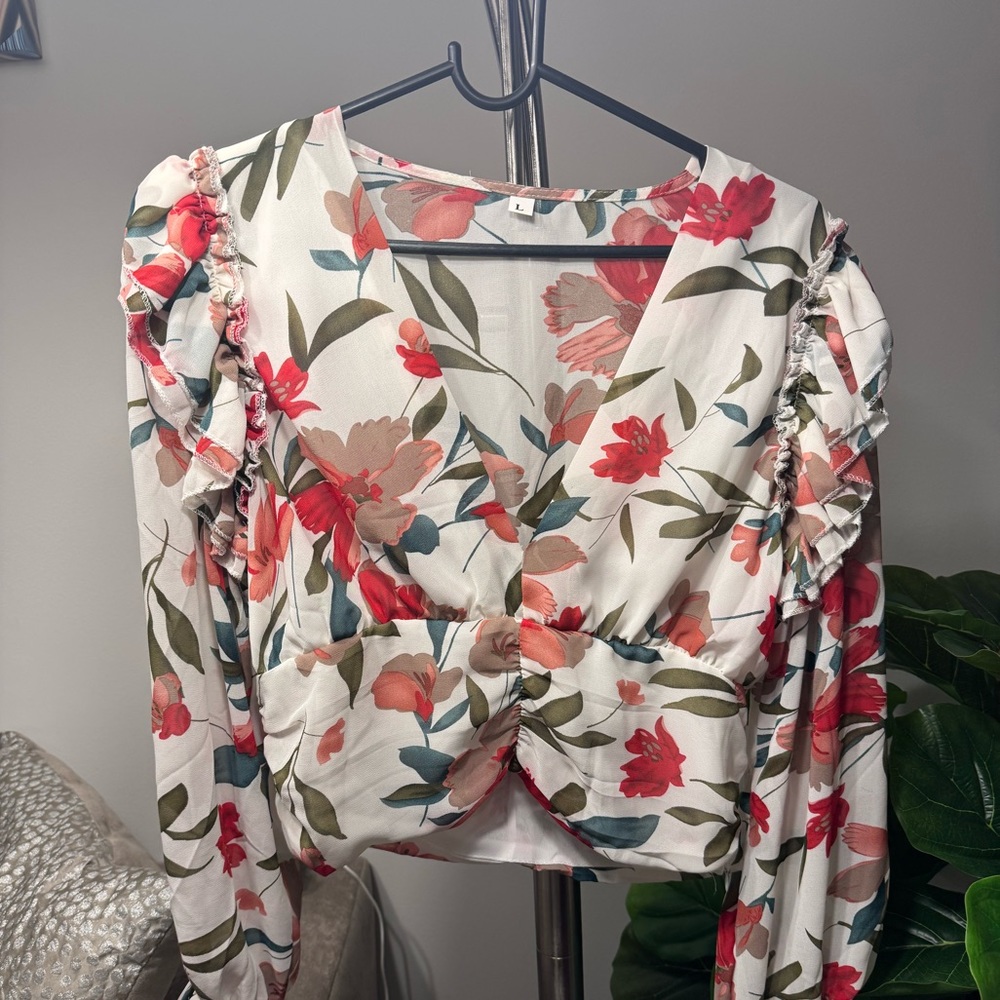 Shein cropped Blouse